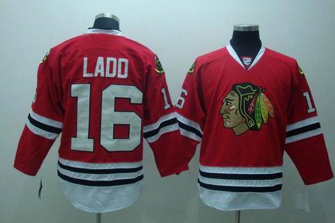 nhl chicago blackhawks #16 ladd red
