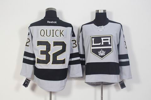 nhl los angeles kings #32 Quick grey jersey
