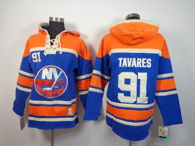 nhl new york Islanders #91 tavares blue hooded sweatshirt