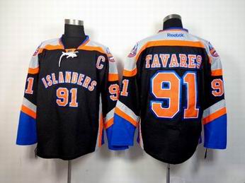 nhl new york Islanders 91 Tavares black jersey C patch