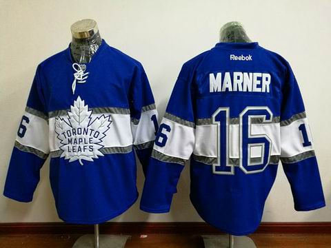 nhl toronto maple leafs #16 Marner blue jersey 100th