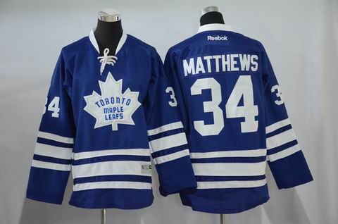 nhl toronto maple leafs #34 Auston Matthews blue jersey