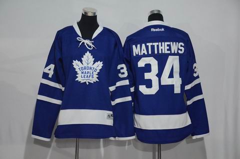 nhl toronto maple leafs #34 Matthews blue jersey