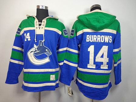 nhl vancouver canucks 14 Burrows blue Hoodies Jersey