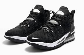 nike Lebron James 18 shoes black white