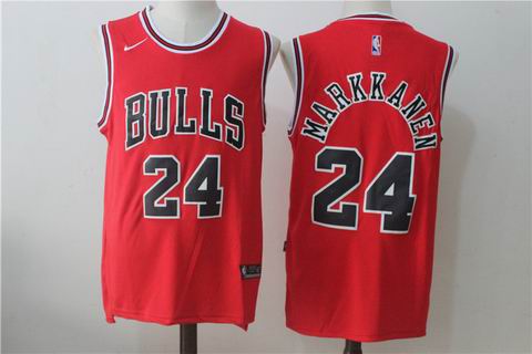 nike NBA Chicago Bulls #24 MARKKANEN red jersey