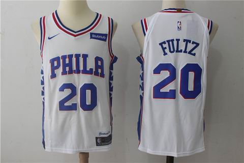 nike NBA Philadelphia 76ers #20 Fultz white jersey