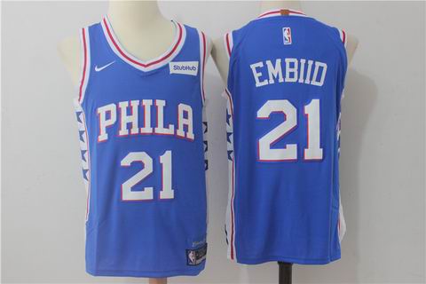 nike NBA Philadelphia 76ers #21 EMBIID blue jersey