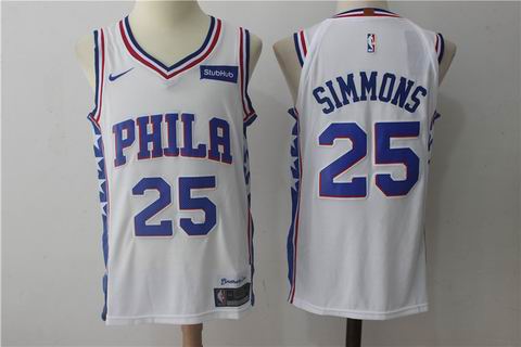 nike NBA Philadelphia 76ers #25 SIMMONS white jersey