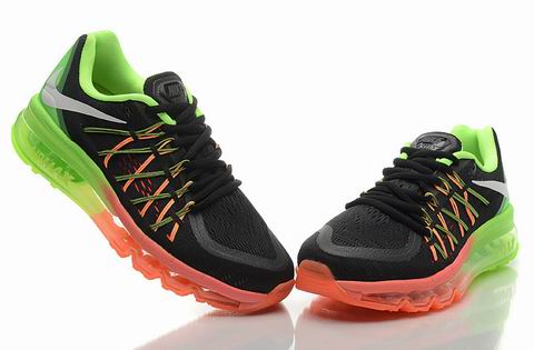 nike air max 2015 shoes black orange green