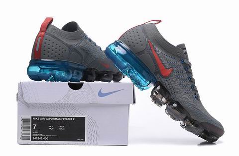 nike air vapormax flyknit 2 shoes grey red