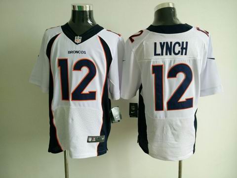nike nfl Denver Broncos #12 Paxton Lynch white elite jersey