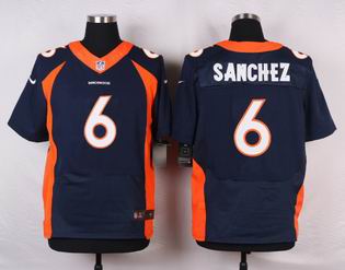 nike nfl Denver Broncos #6 Mark Sanchez blue elite jersey
