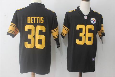 nike nfl Pittsburgh Steelers #36 Bettis black rush limited jersey