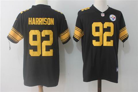 nike nfl Pittsburgh Steelers #92 Harrison black rush limited jersey