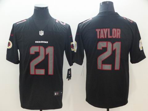 nike nfl Redskins #21 Taylor impact black rush jersey