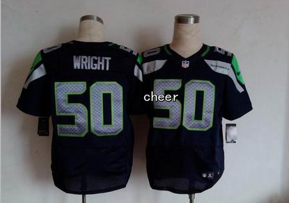 nike nfl Seattle Seahawks #50 Wright Blue elite jersy