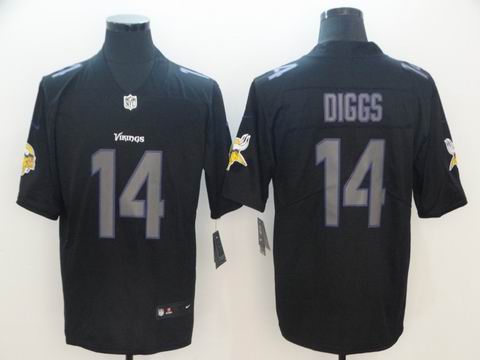 nike nfl Vikings #14 Diggs impact black rush jersey