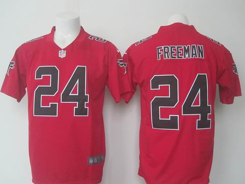 nike nfl atlanta falcons #24 freeman red rush limited jersey