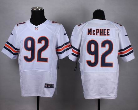 nike nfl bears 92# McPHEE white elite jersey