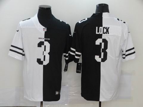 nike nfl broncos #3 LOCK white black jersey