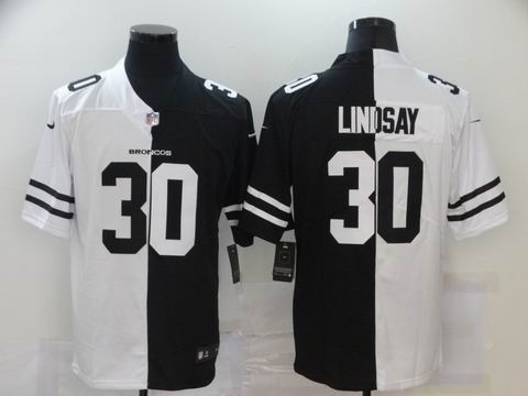 nike nfl broncos #30 Lindsay white black jersey