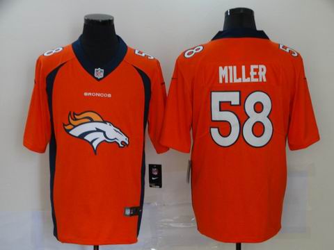 nike nfl broncos #58 MILLER orange big logo fashion jersey