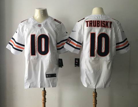 nike nfl chicago bears #10 Trubisky white elite jersey