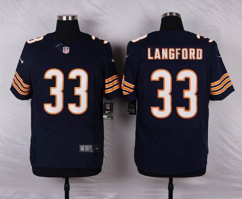 nike nfl chicago bears #33 Jeremy Langford blue elite jersey