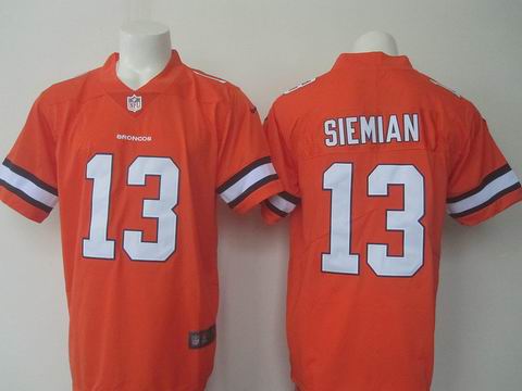 nike nfl denver broncos #13 Siemian orange rush limited jersey