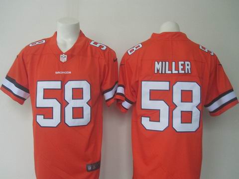 nike nfl denver broncos #18 Miller orange rush limited jersey
