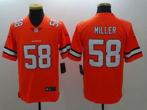 nike nfl denver broncos #58 Miller orange rush limited jersey