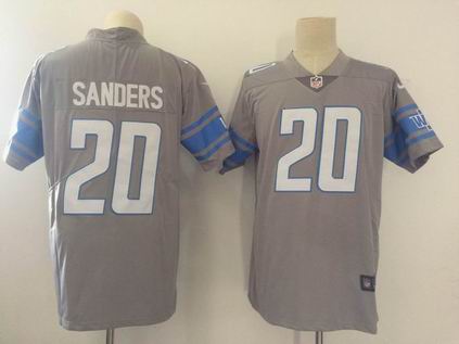 nike nfl detroit lions #20 Sanders gray rush limited jersey