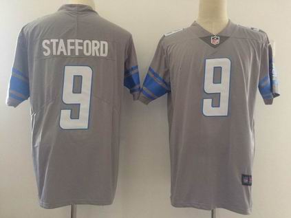 nike nfl detroit lions #9 STAFFORD gray rush limited jersey