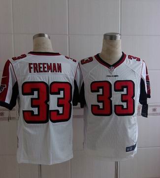nike nfl falcons 33 Freeman white elite jersey