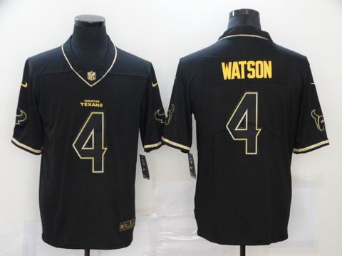 nike nfl houston #4 WATSON black golden jersey