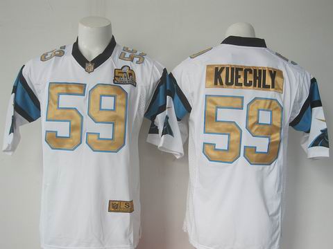 nike nfl panthers #59 Kuechly white superbowl jersey