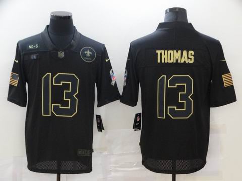 nike nfl saints #13 THOMAS black solute to service jersey