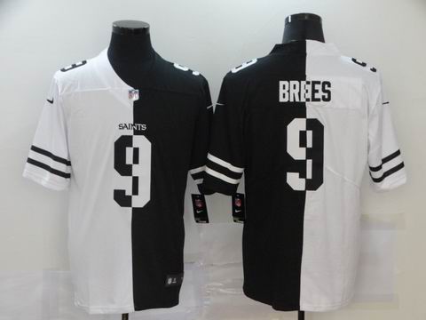nike nfl saints #9 BREES white black jersey