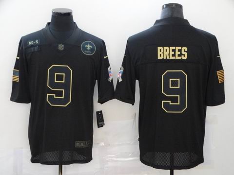 nike nfl saints #9 brees black solute service jersey