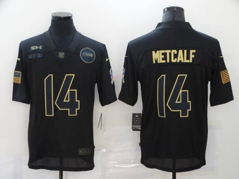 nike nfl seahawks #14 METCALF black solute to service jersey
