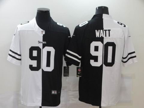 nike nfl steelers #90 WATT white black jersey
