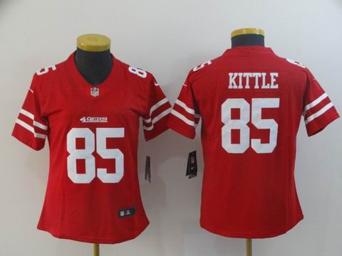 women 49ers #85 KITTLE red vapor untouchable jersey