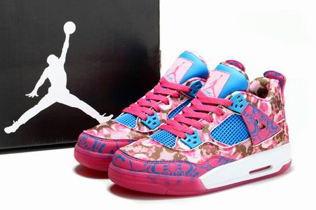 women Air Jordan 4 shoes pink rose