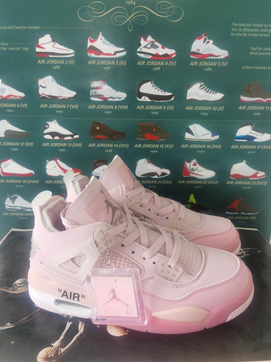 women Air jordan 4 retro shoes pink