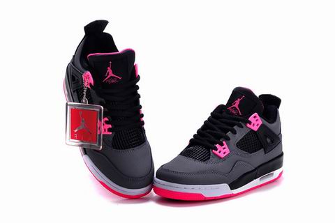 women J4 GS-HYPER PINK shoes black pink