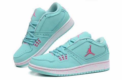 women Jordan 1 Flight Low shoes blue pink
