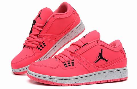 women Jordan 1 Flight Low shoes pink black