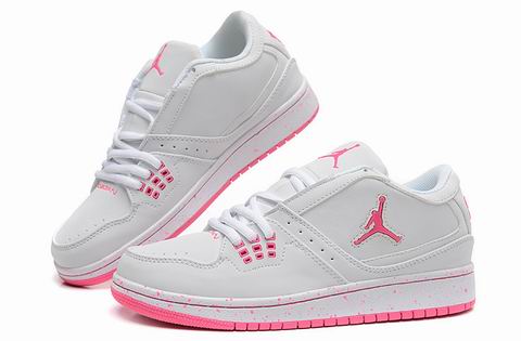 women Jordan 1 Flight Low shoes white pink