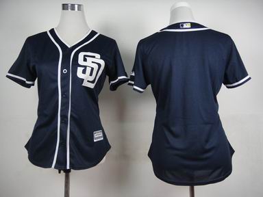 women MLB San Diego Padres blue blank jersey